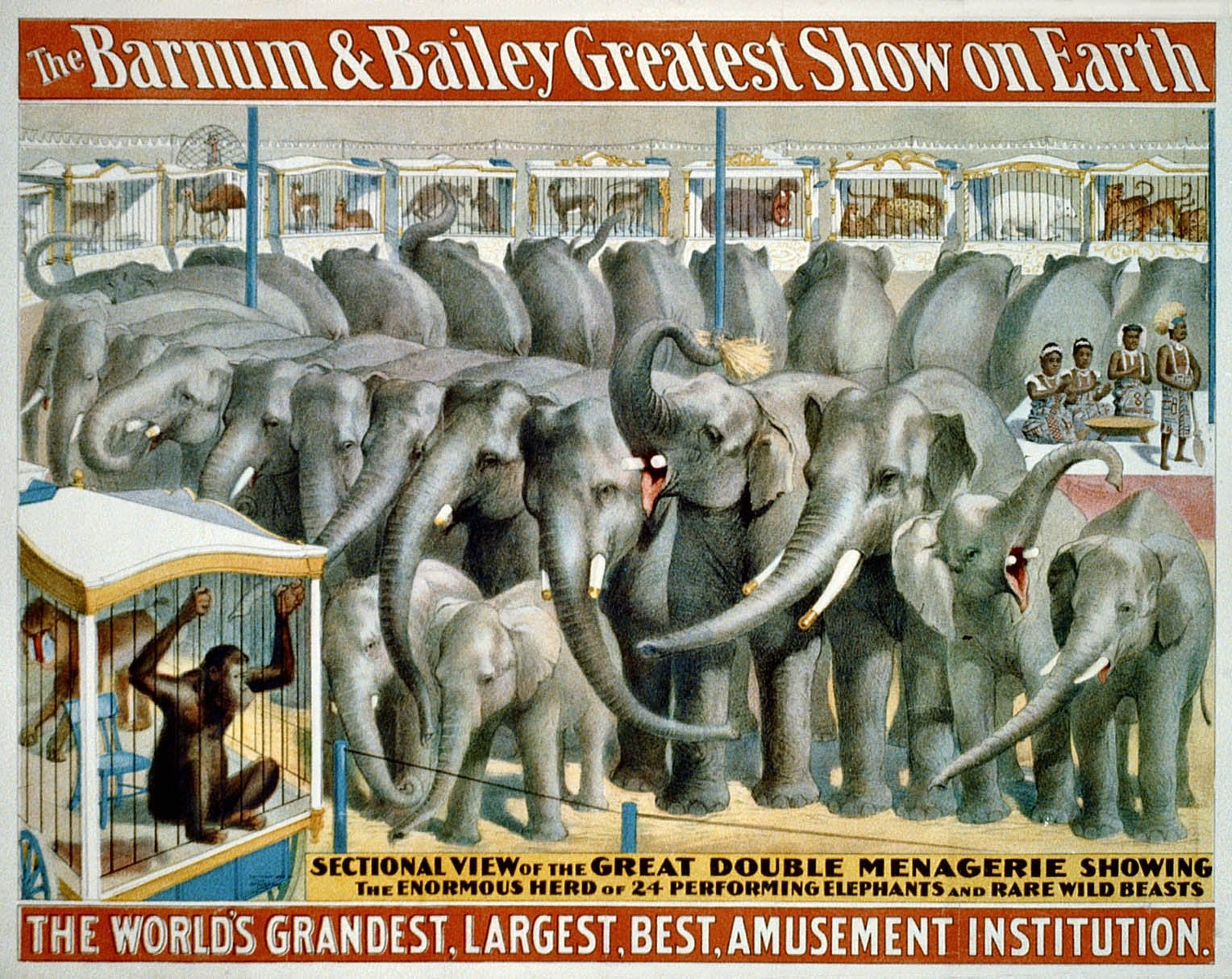 Buell "Barnum & Bailey" 1895 Elephant Wall Decal