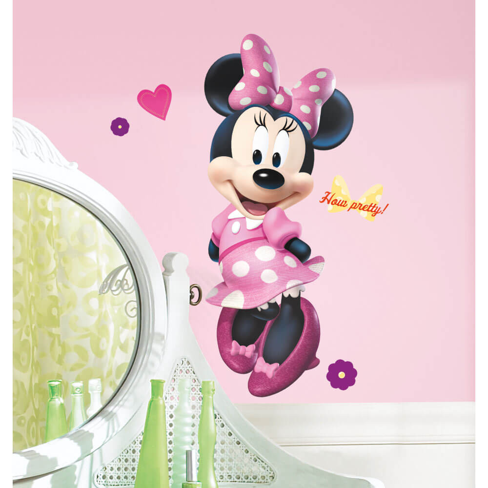 Disney Mickey & Friends Minnie Mouse Bow-tique Giant Wall Decal 18x39.5
